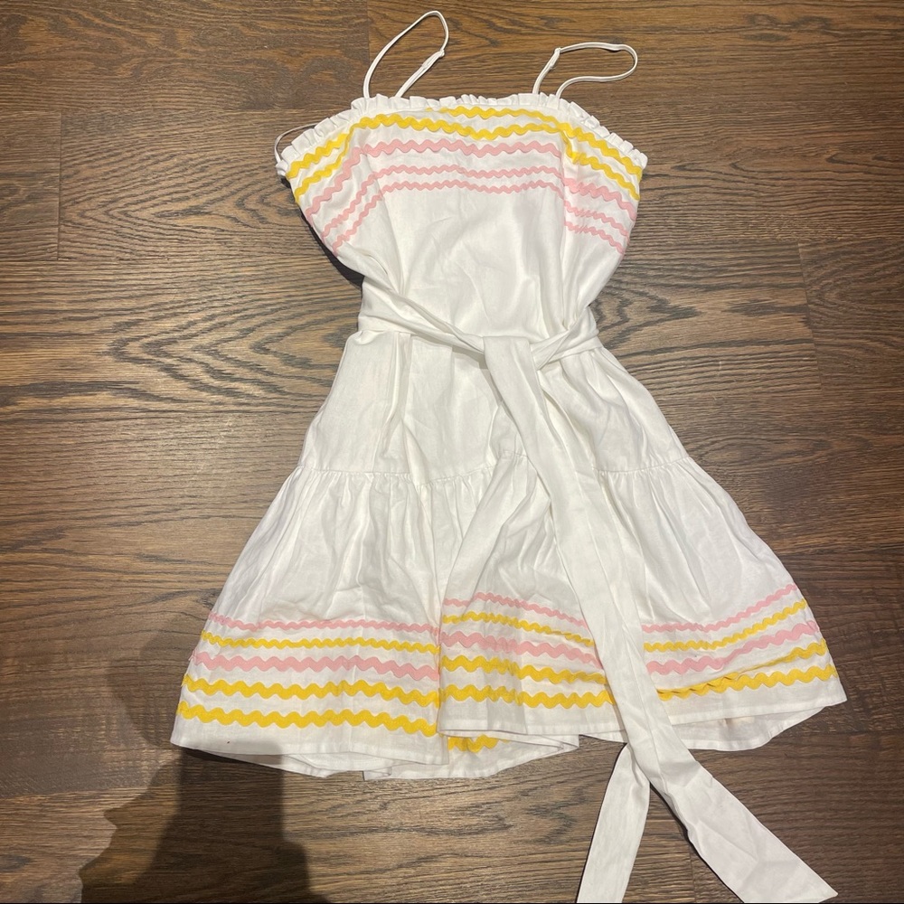 Linen Blend Ric Rac Dress - Picture 3 of 6